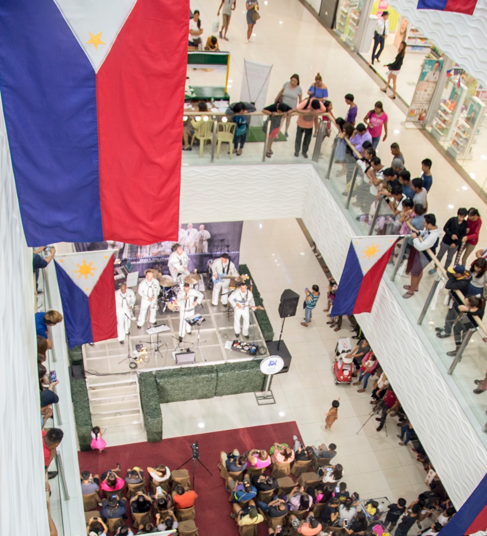 U.S. 7th Fleet Band performs at SM Mall in Puerto Princesa