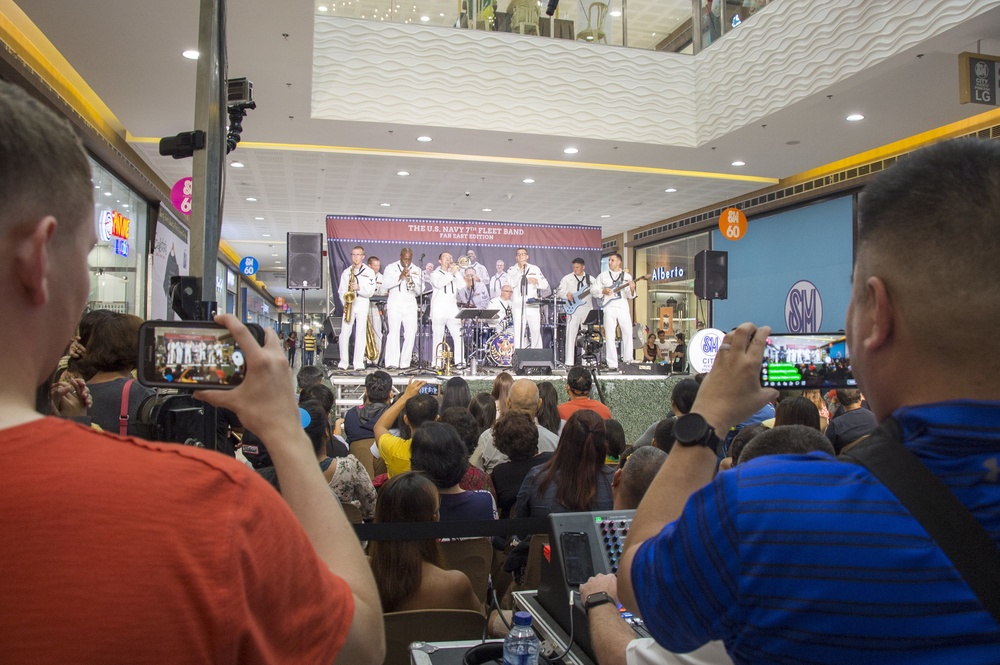 U.S. 7th Fleet Band performs at SM Mall in Puerto Princesa