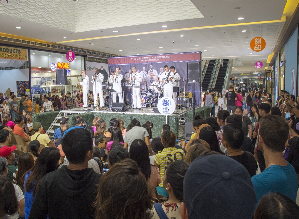 U.S. 7th Fleet Band performs at SM Mall in Puerto Princesa