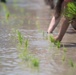 Station residents take to the fields, plant rice