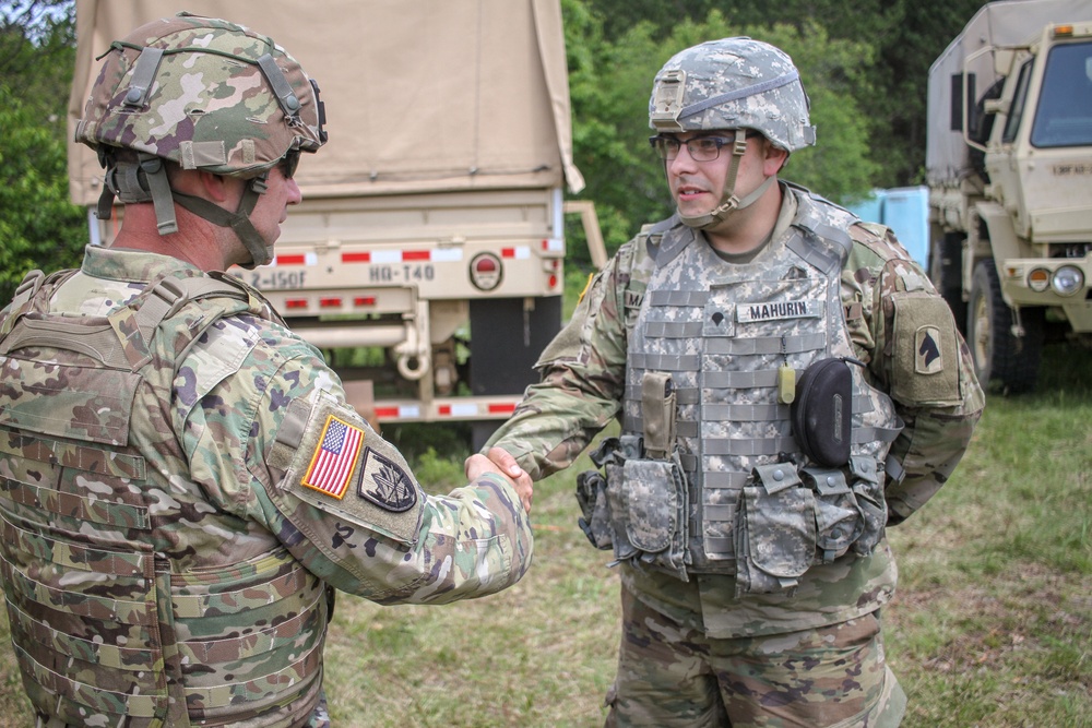 81st Troop Command and 219 Engineers Brigade Command Teams Visit Grayling