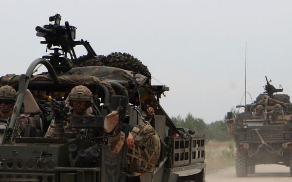 Battle Group Poland rapid response convoy launches at Saber Strike 18