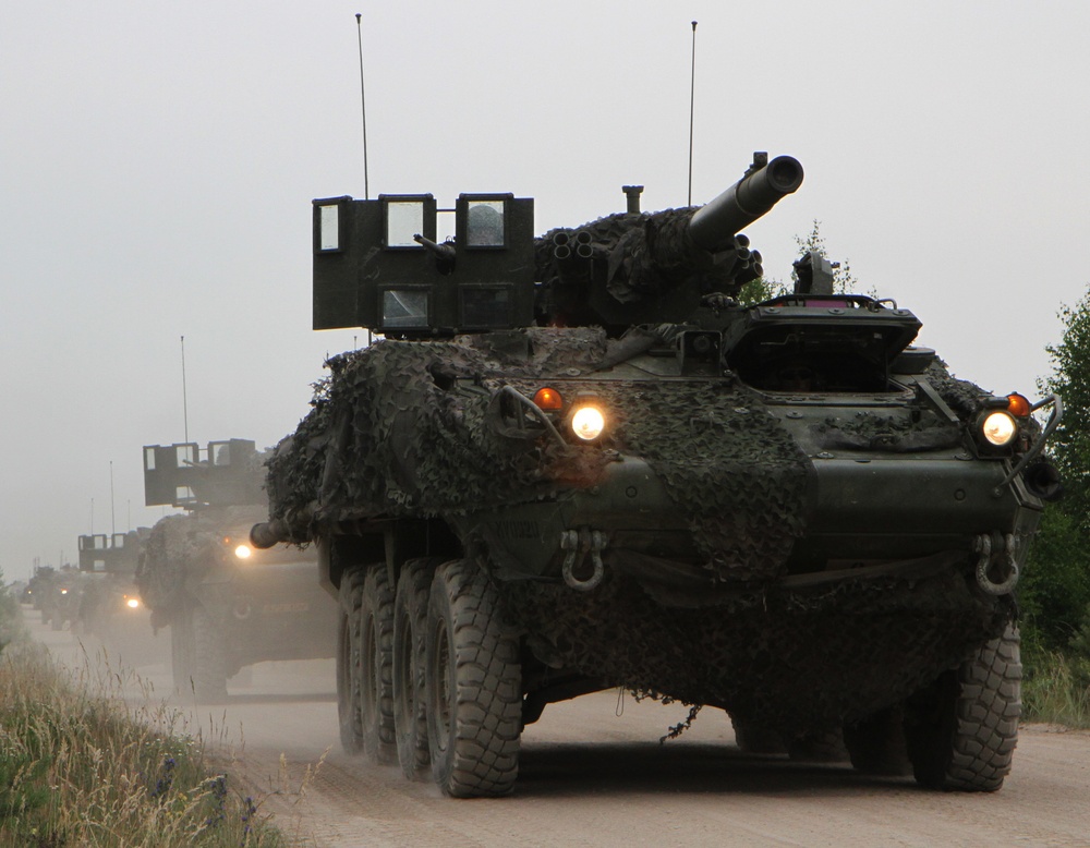 Battle Group Poland rapid response convoy launches at Saber Strike 18