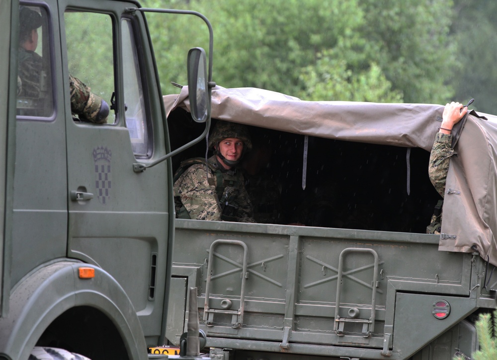 Battle Group Poland rapid response convoy launches at Saber Strike 18