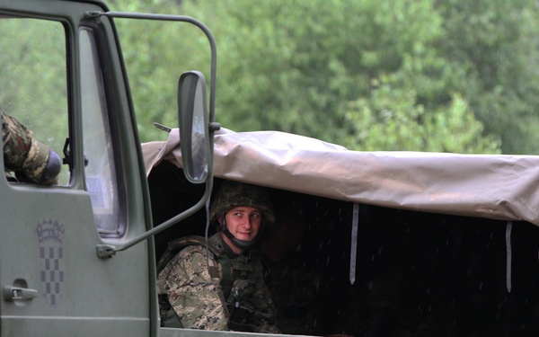 Battle Group Poland rapid response convoy launches at Saber Strike 18