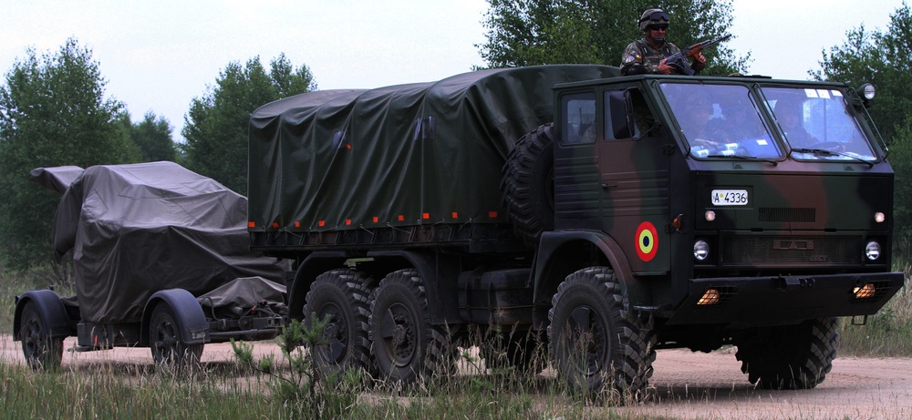 Battle Group Poland rapid response convoy launches at Saber Strike 18