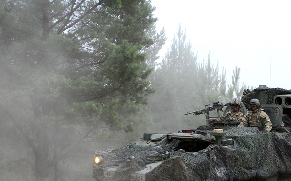 U.S. Army Soldiers from 1st Squadron, 2nd Cavalry Regiment, Battle Group Poland, participate in Bull Run 5.5