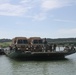 Engineer company crosses the Missouri River