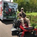 Navy veteran wins riding lawnmower