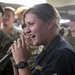 Marines and Sailors participate in karaoke and eat ice cream