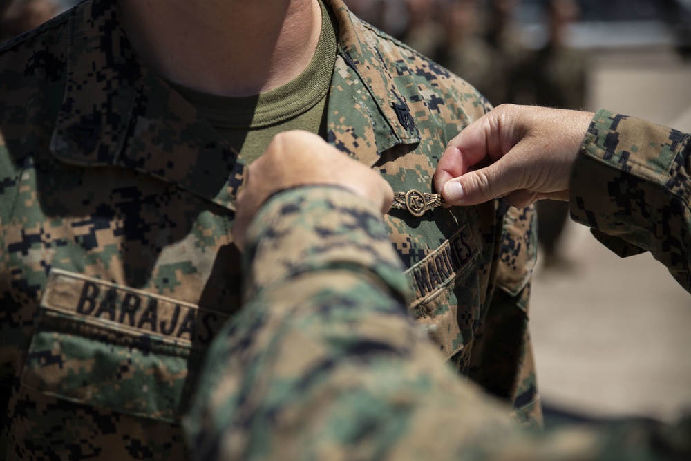 SPMAGTF-SC Marine earns aircrew wings