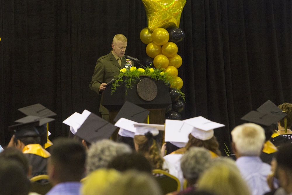 MCIPAC Commanding General guest speaks at Kadena High School 2018 Graduation