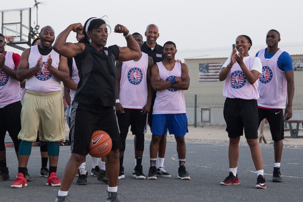NBA Cares Hoops for Troops Visit Service Members in Kuwait