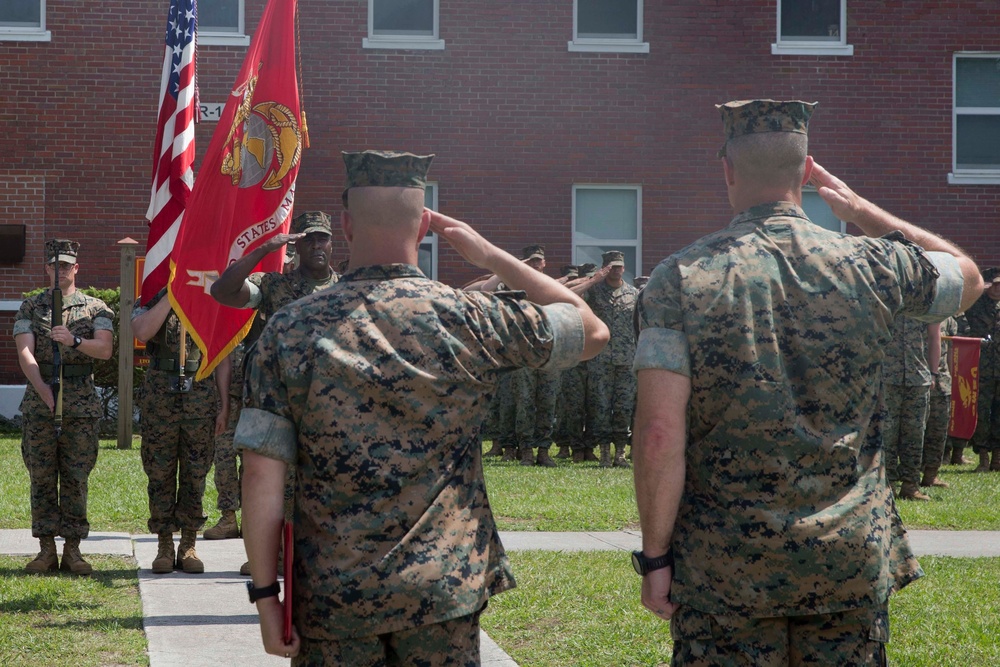 Weapons Training Battalion conducts change of command ceremony
