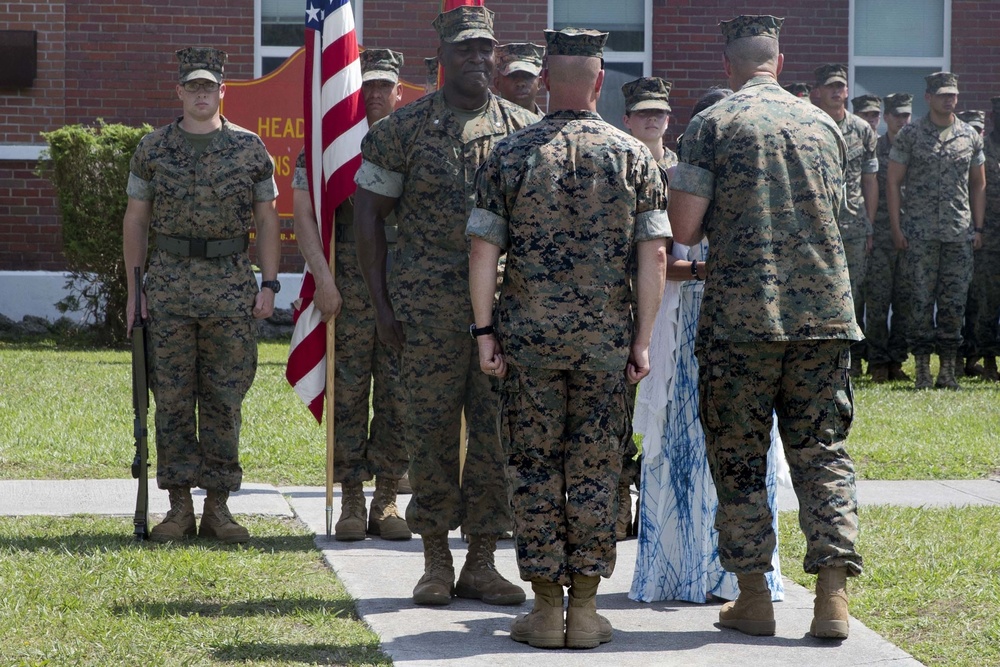 Weapons Training Battalion conducts change of command ceremony