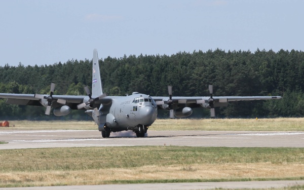 Aircraft land at Miroslawiec