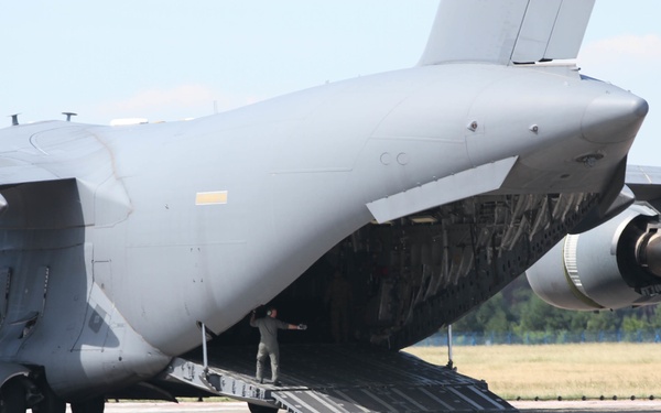 Aircraft land at Miroslawiec