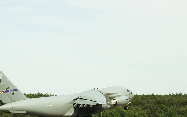 Aircraft land at Miroslawiec