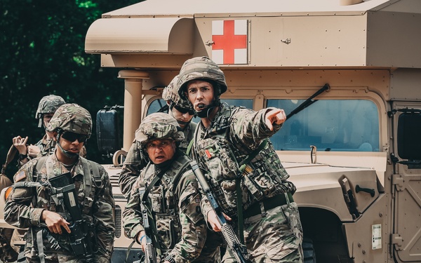 Field hospital conducts medical simulations at Saber Strike