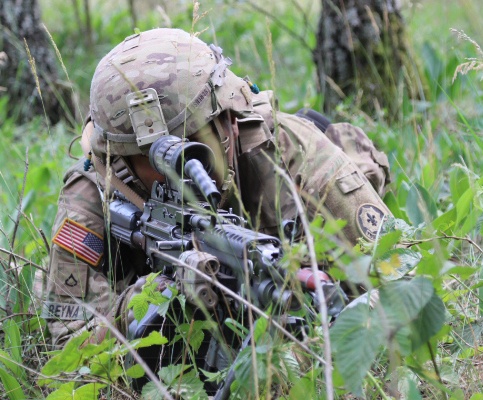 U.S. Soldiers conduct counter-offensive exercise