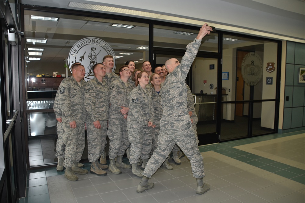 Wisconsin National Guard Airmen meet director of the Air National Guard during base visits