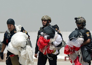 CTS paratroopers march during graduation