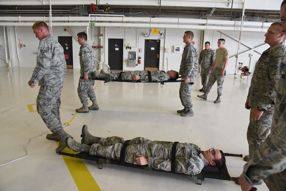 119th Wing conducts self-aid and buddy care training during unit training assembly
