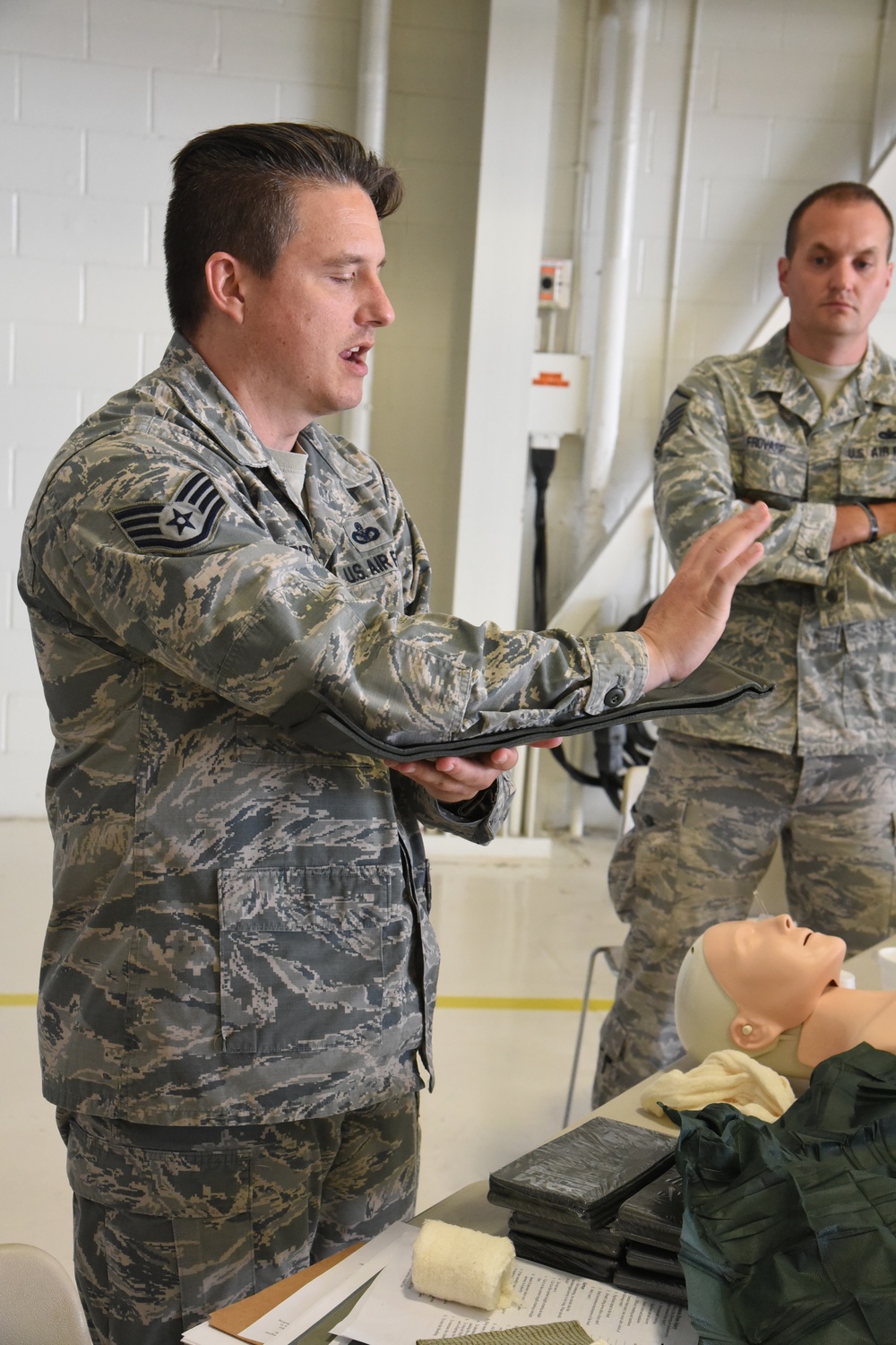 119th Wing conducts self-aid and buddy care training during unit training assembly