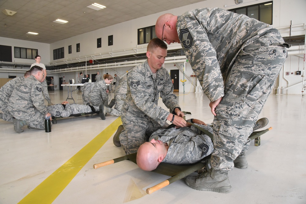 119th Wing conducts self-aid and buddy care training during unit training assembly