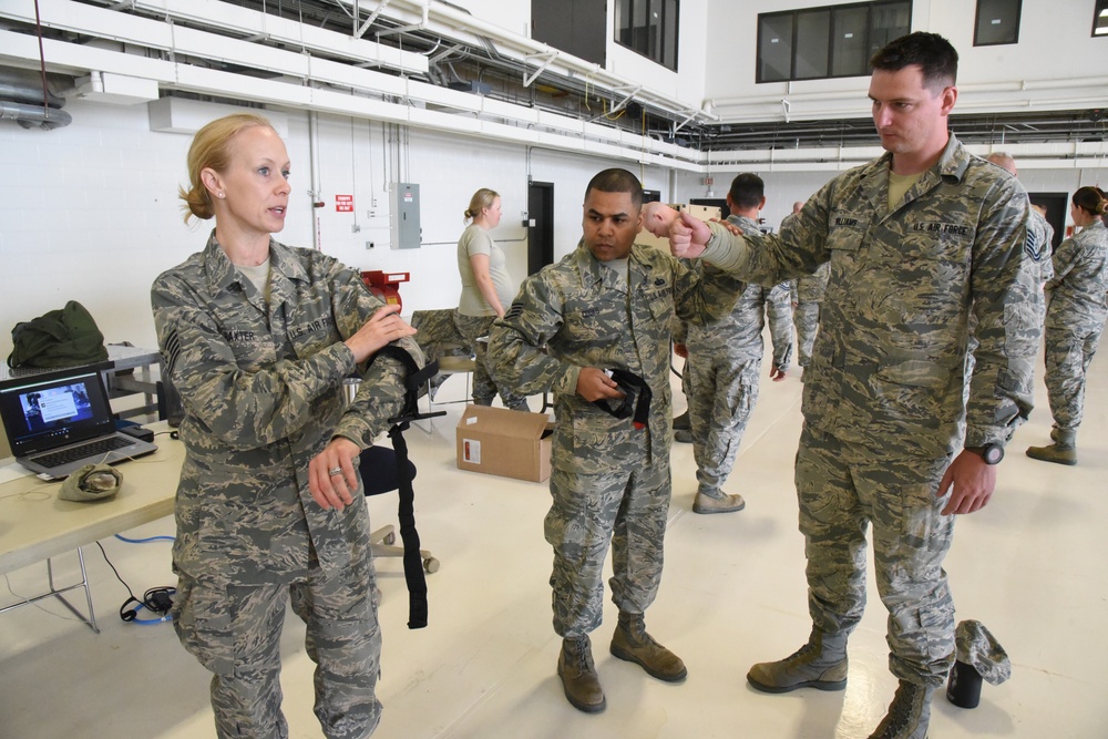 119th Wing conducts self-aid and buddy care training during unit training assembly