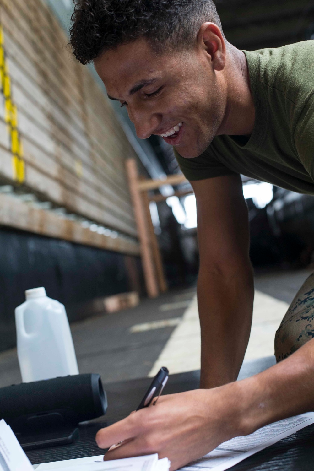 Marines are tested out for their next belt level