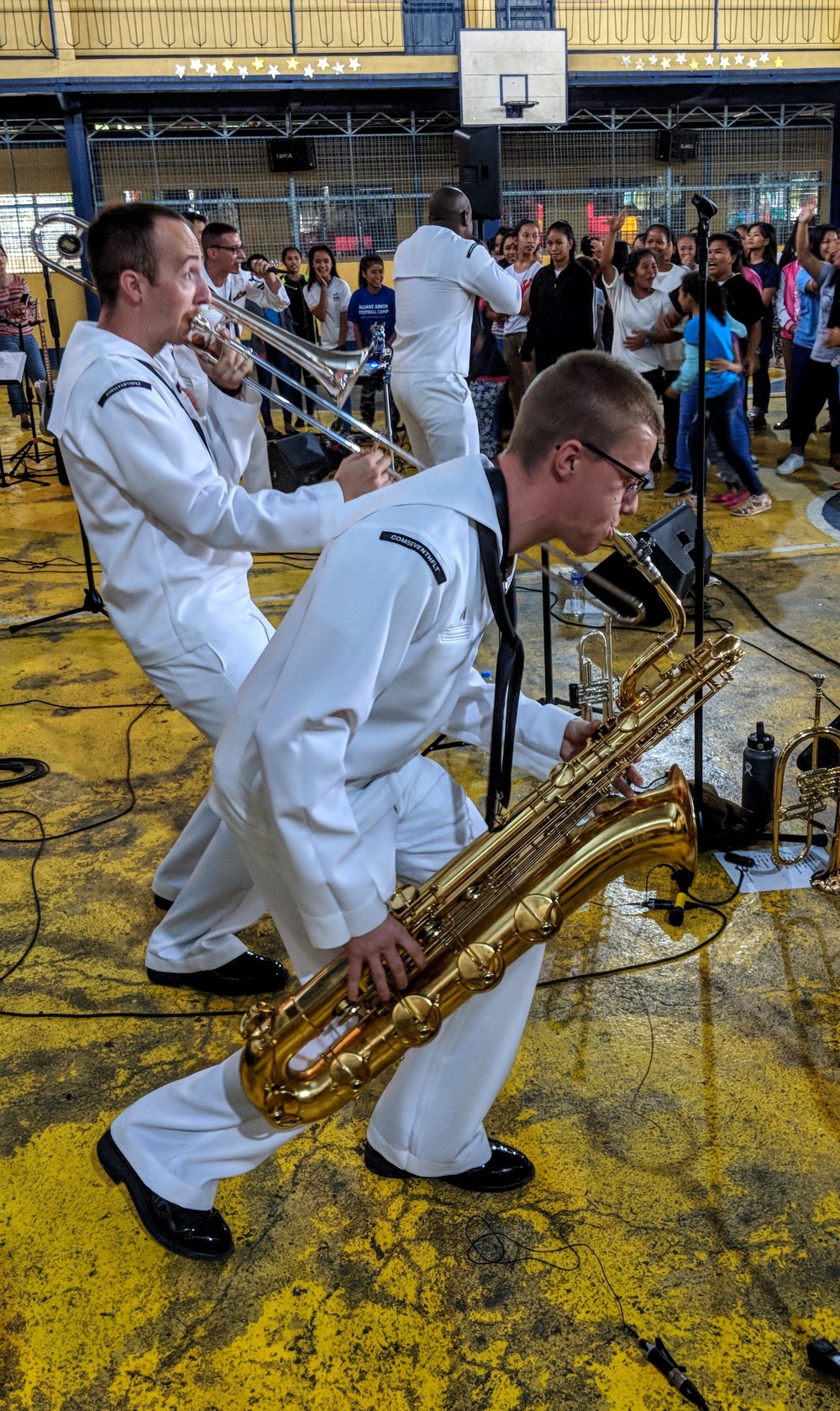 7th Fleet Band performs at Don Bosco Street Children Village