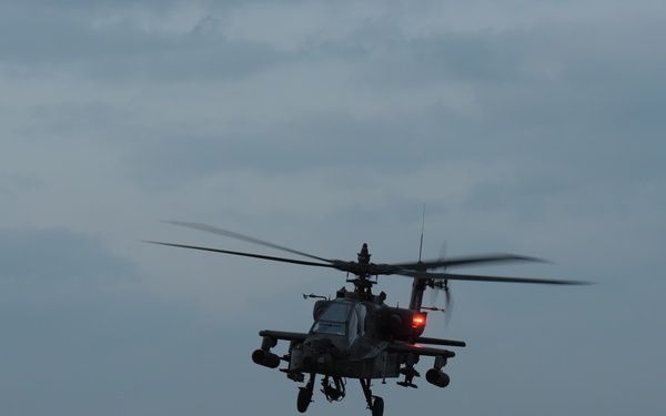 12th CAB Apache's soar over Saber Strike 18
