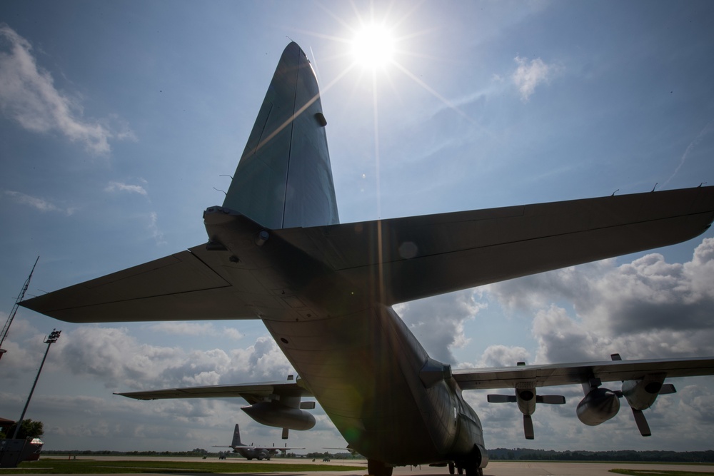 C-130H restored with original camouflage paint