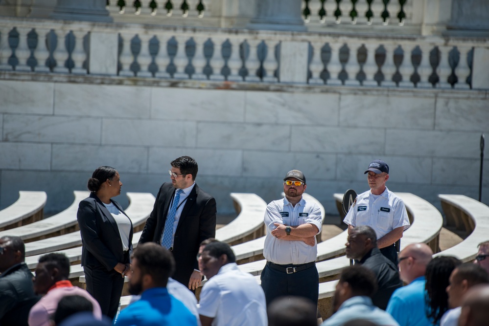 The Detroit Lions Participate in an Educational Staff Ride at Arlington National Cemetery