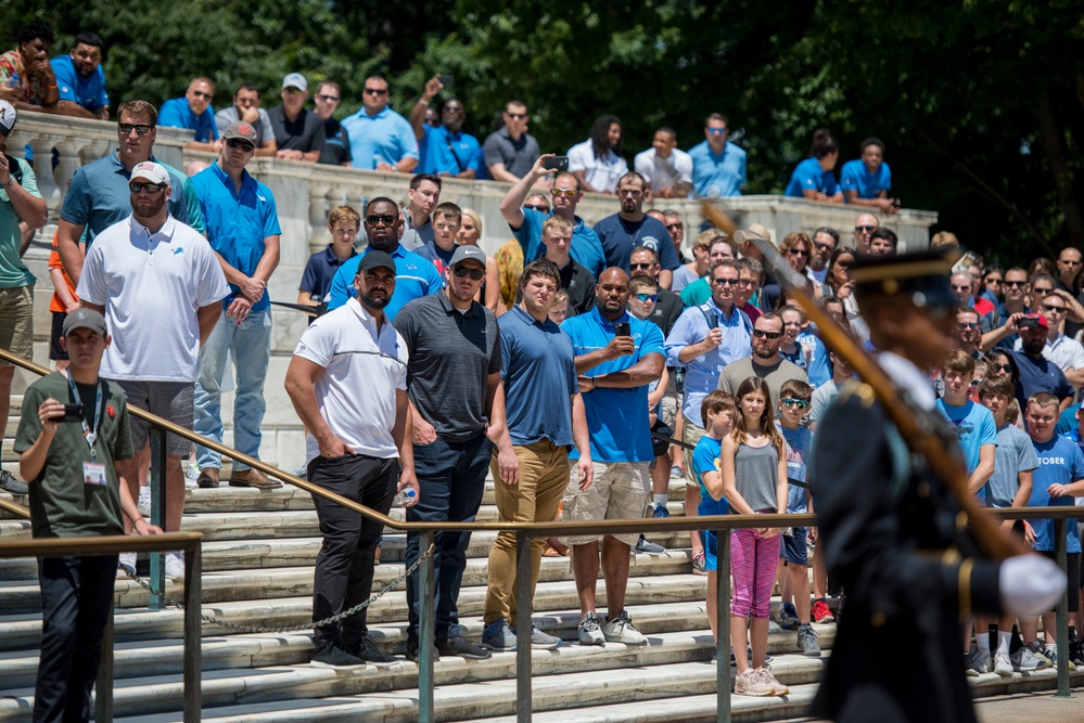 The Detroit Lions Participate in an Educational Staff Ride at Arlington National Cemetery