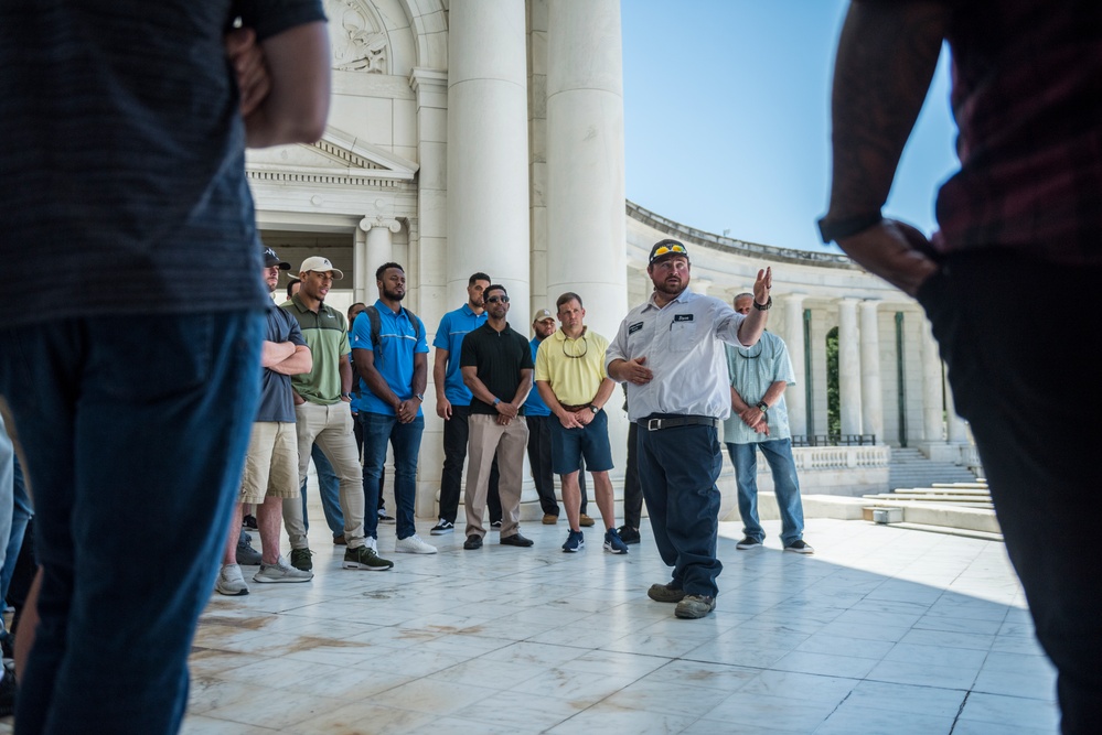 The Detroit Lions Participate in an Educational Staff Ride at Arlington National Cemetery