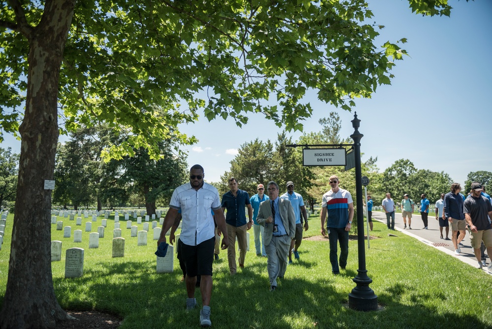 The Detroit Lions Participate in an Educational Staff Ride at Arlington National Cemetery