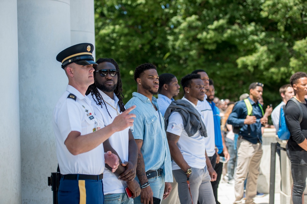 The Detroit Lions Participate in an Educational Staff Ride at Arlington National Cemetery