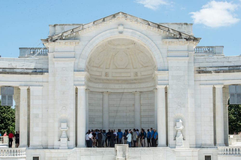 The Detroit Lions Participate in an Educational Staff Ride at Arlington National Cemetery