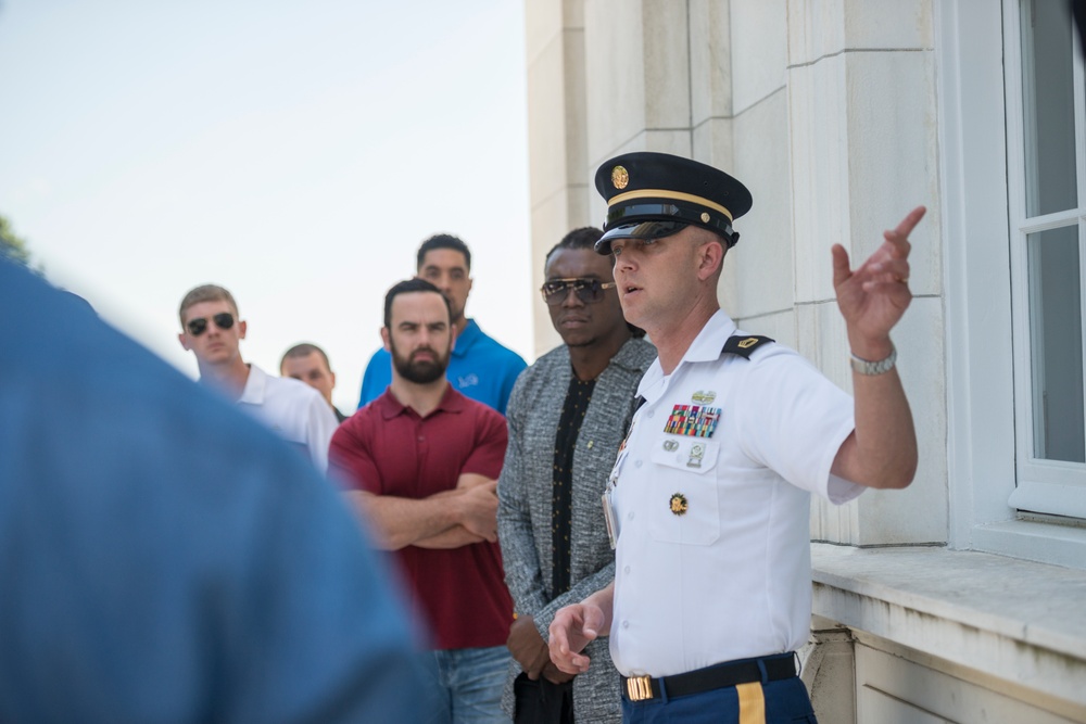 The Detroit Lions Participate in an Educational Staff Ride at Arlington National Cemetery