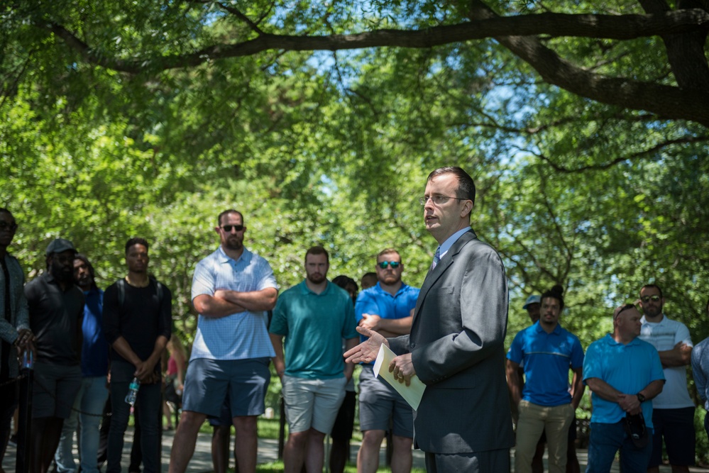 The Detroit Lions Participate in an Educational Staff Ride at Arlington National Cemetery