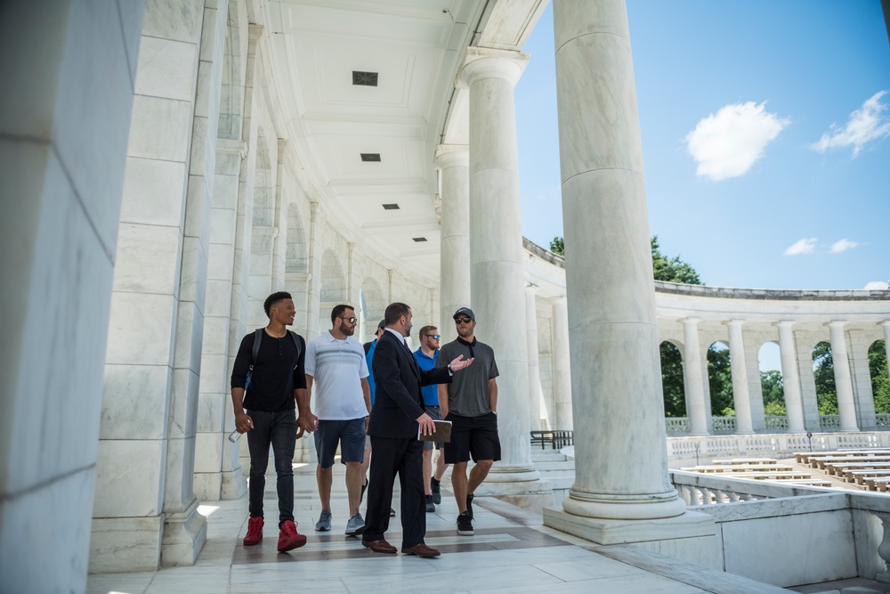 The Detroit Lions Participate in an Educational Staff Ride at Arlington National Cemetery