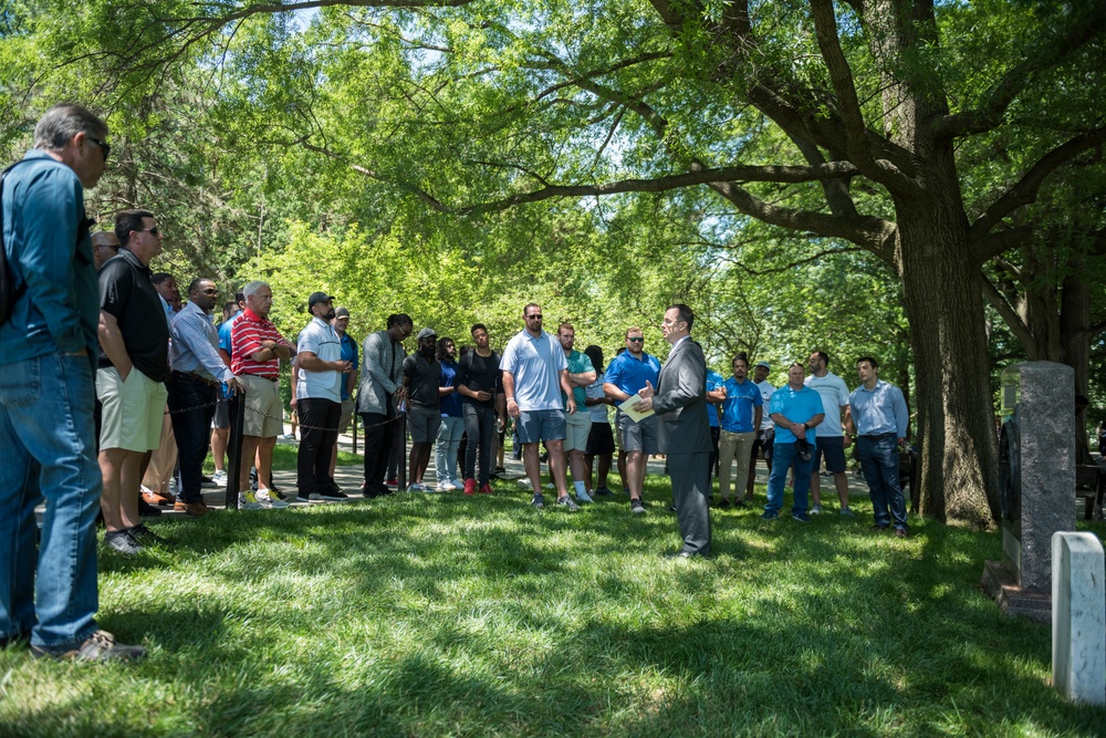 The Detroit Lions Participate in an Educational Staff Ride at Arlington National Cemetery