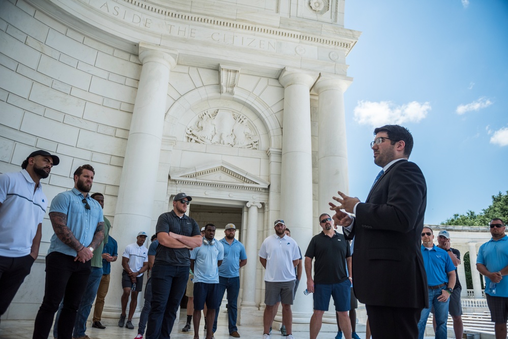 The Detroit Lions Participate in an Educational Staff Ride at Arlington National Cemetery