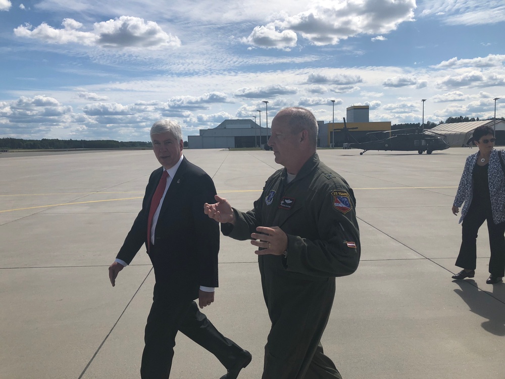 Gov. Snyder visits MI ANG at Lielvarde Air Base, Latvia