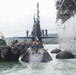 Japanese Sub Conducts Exercise with USS Frank Cable