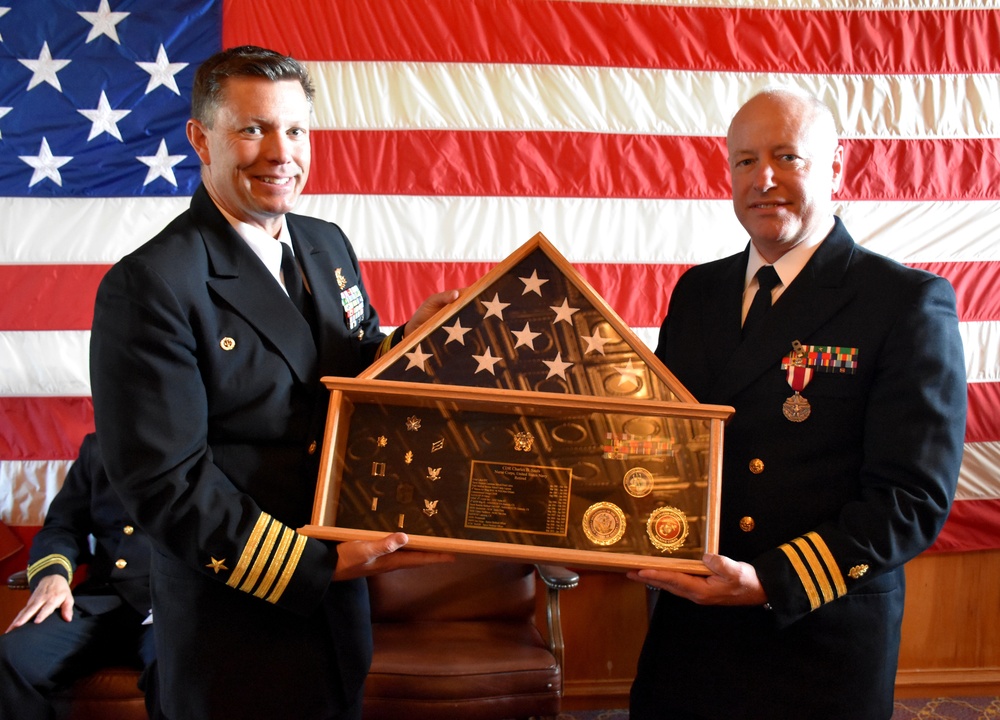 Commander Charles Sauls Receives Shadowbox