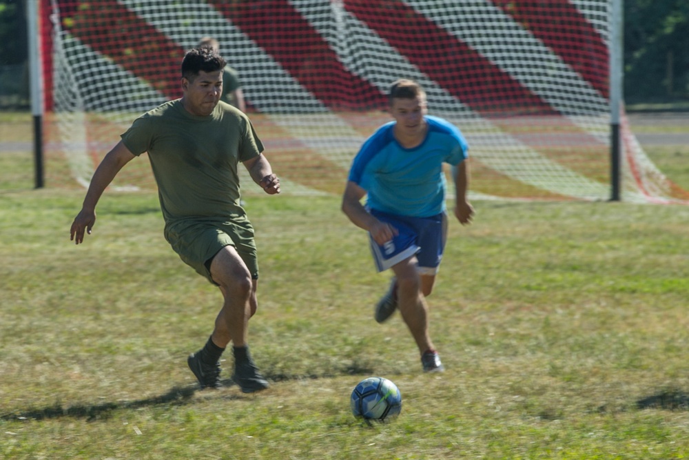 26th MEU Marines compete against Polish Soldiers in Soccer