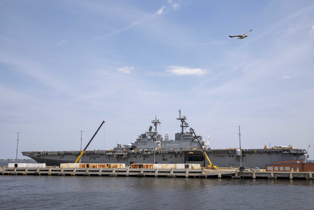 USS Kearsarge Moored at NWS Earle